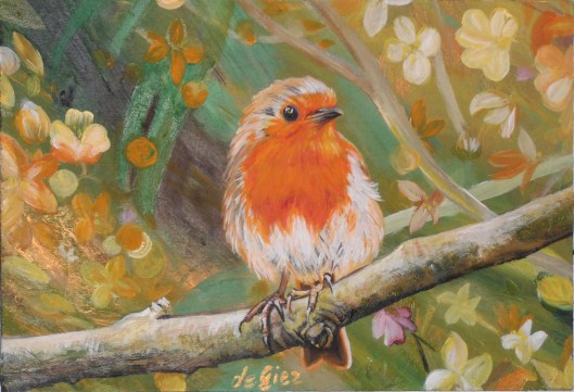 Serena de Gier, Troppo carino (too cute), acrylic on wood 20 x 30