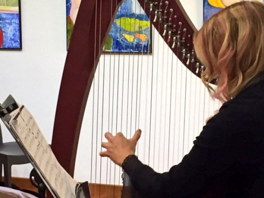 Sara Terzano at the Celtic harp